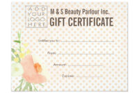 Hair Beauty Salon Gift Certificate Template | Zazzle regarding Salon Gift Certificate Template