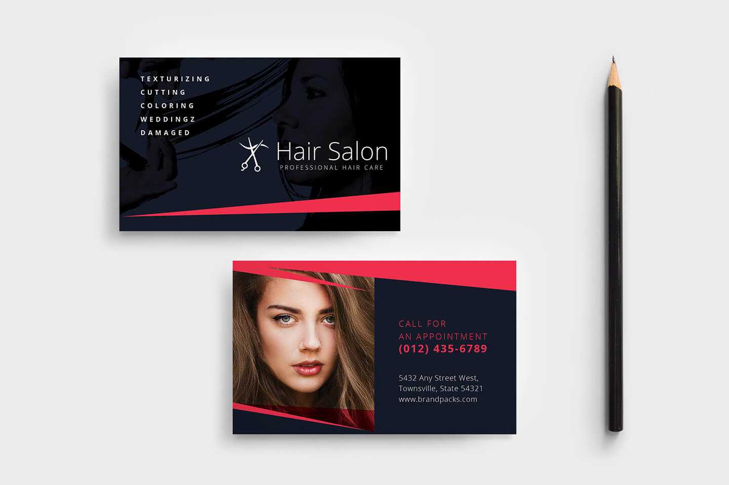 Hair Salon Business Card Template In Psd, Ai & Vector Inside Hair Salon Business Card Template