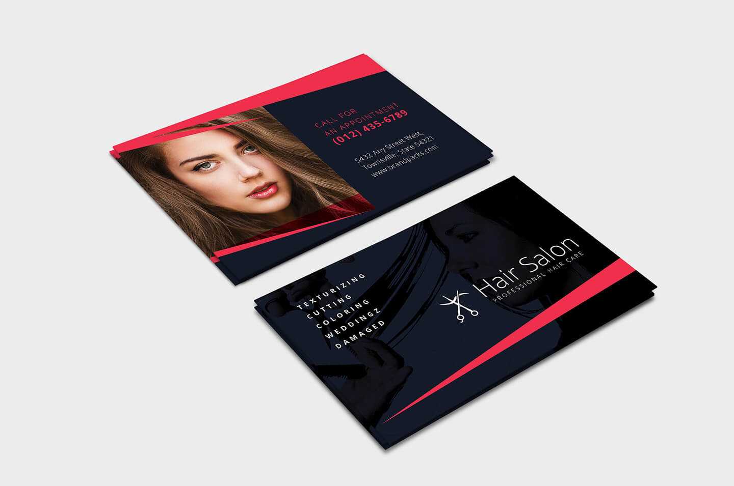 Hair Salon Business Card Template In Psd, Ai & Vector With Hair Salon Business Card Template