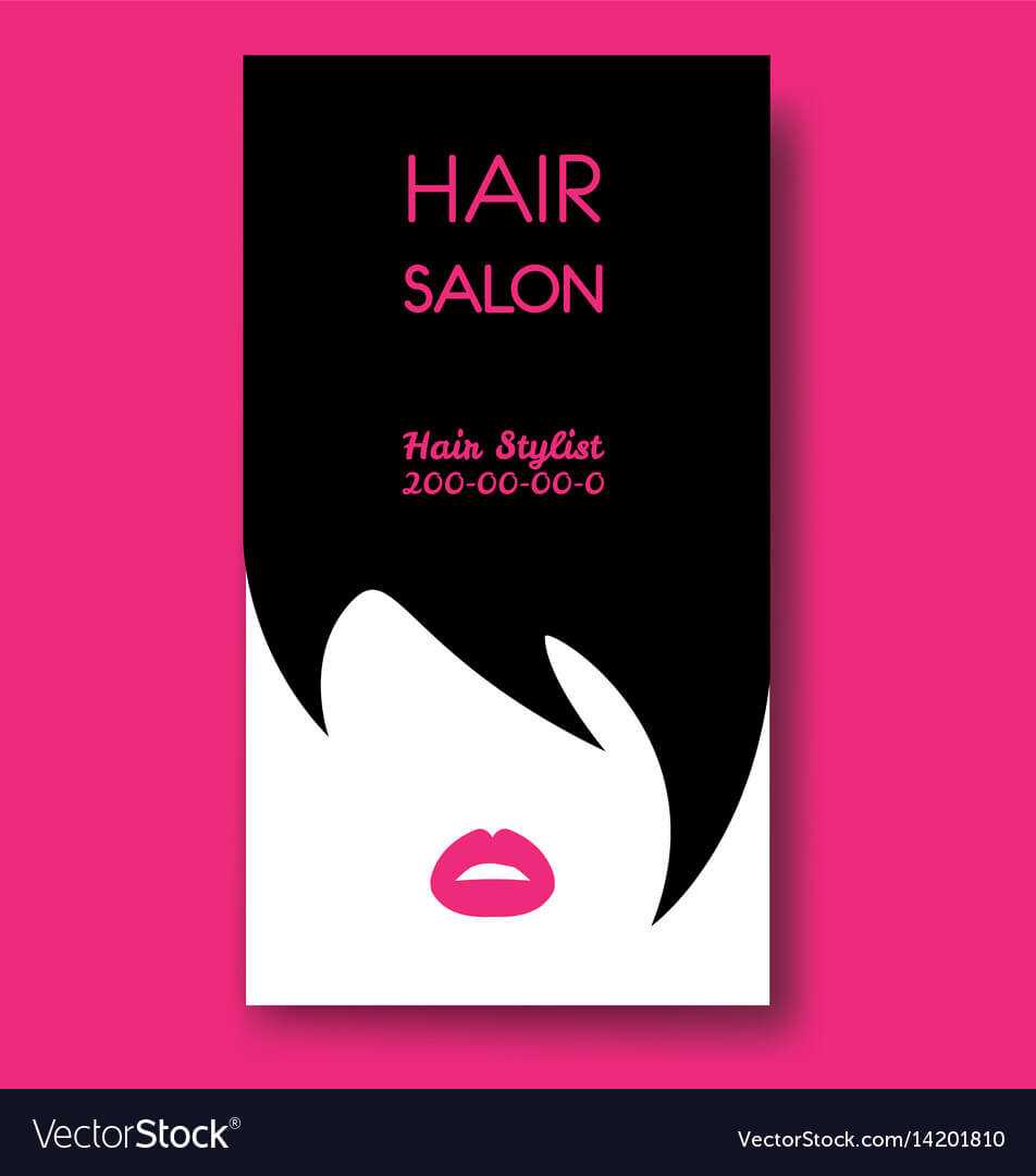 Hair Salon Business Card Templates With Black Hair With Hair Salon Business Card Template