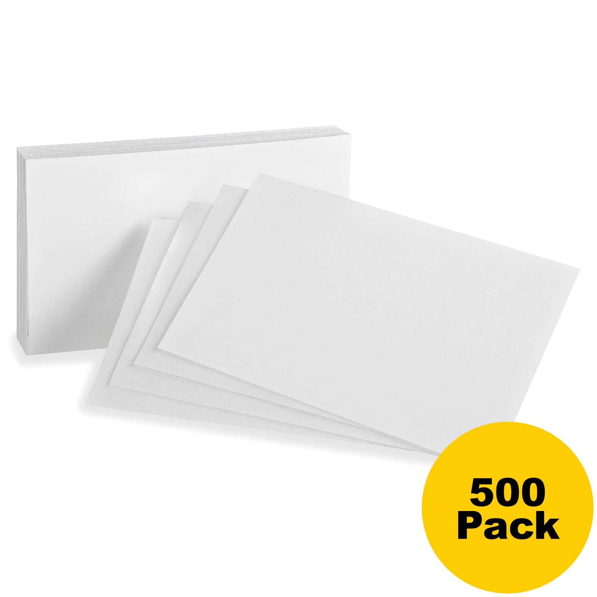 Hamelin Oxford Printable Index Card – 3 X 5 – 85 Lb Basis Weight – Recycled  – 10% Recycled Content – 500 / Bundle – White Within 3 By 5 Index Card Template