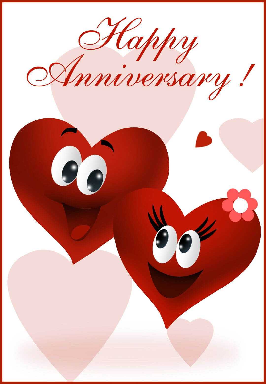 Happy Anniversary – Happy Anniversary Card (Free | Happy For Word Anniversary Card Template