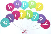 Happy Birthday Banner Diy Template | Balloon Birthday Banner in Diy Birthday Banner Template