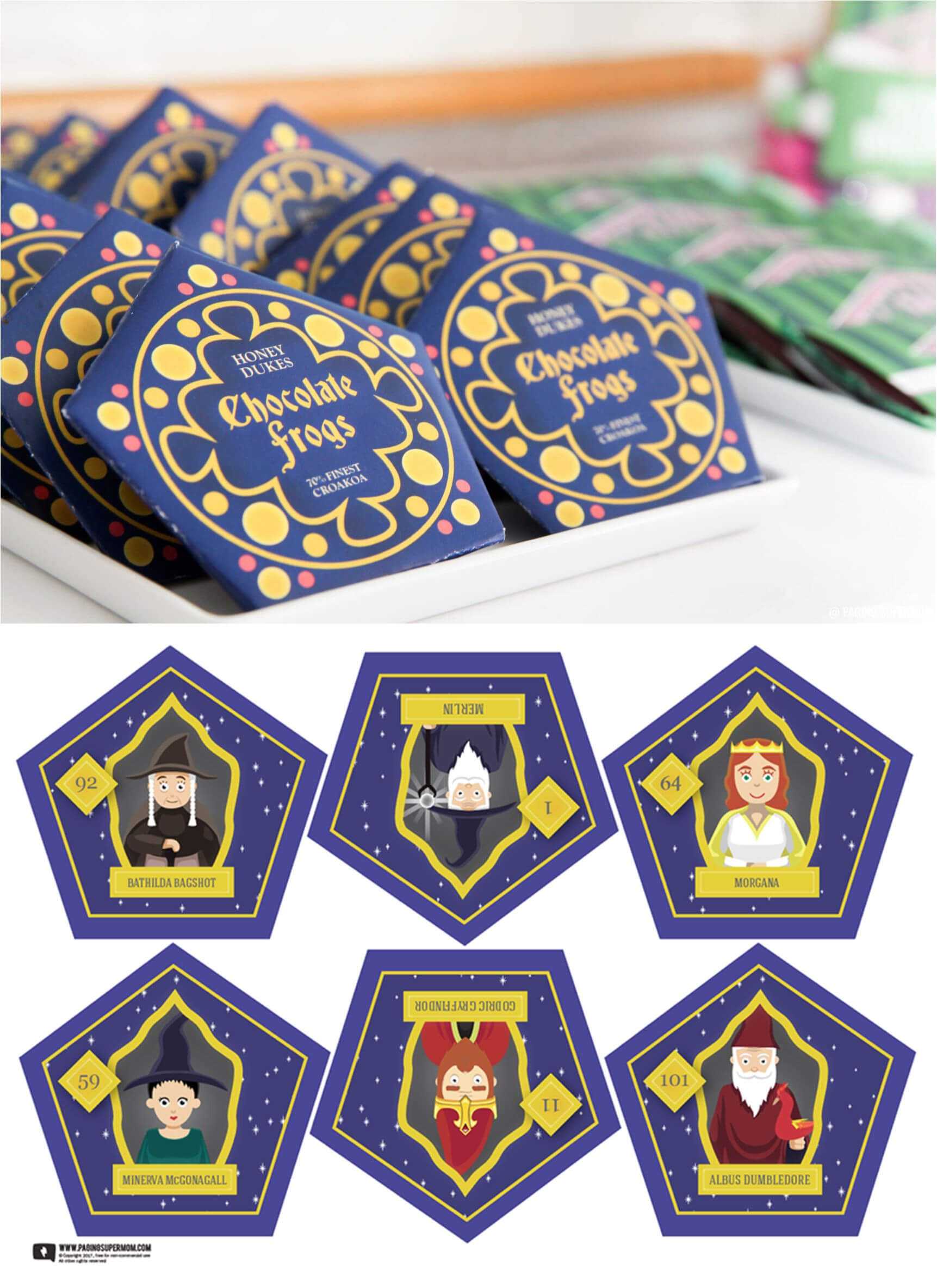 Harry Potter Chocolate Frogs – Free Printable Template For Throughout Chocolate Frog Card Template