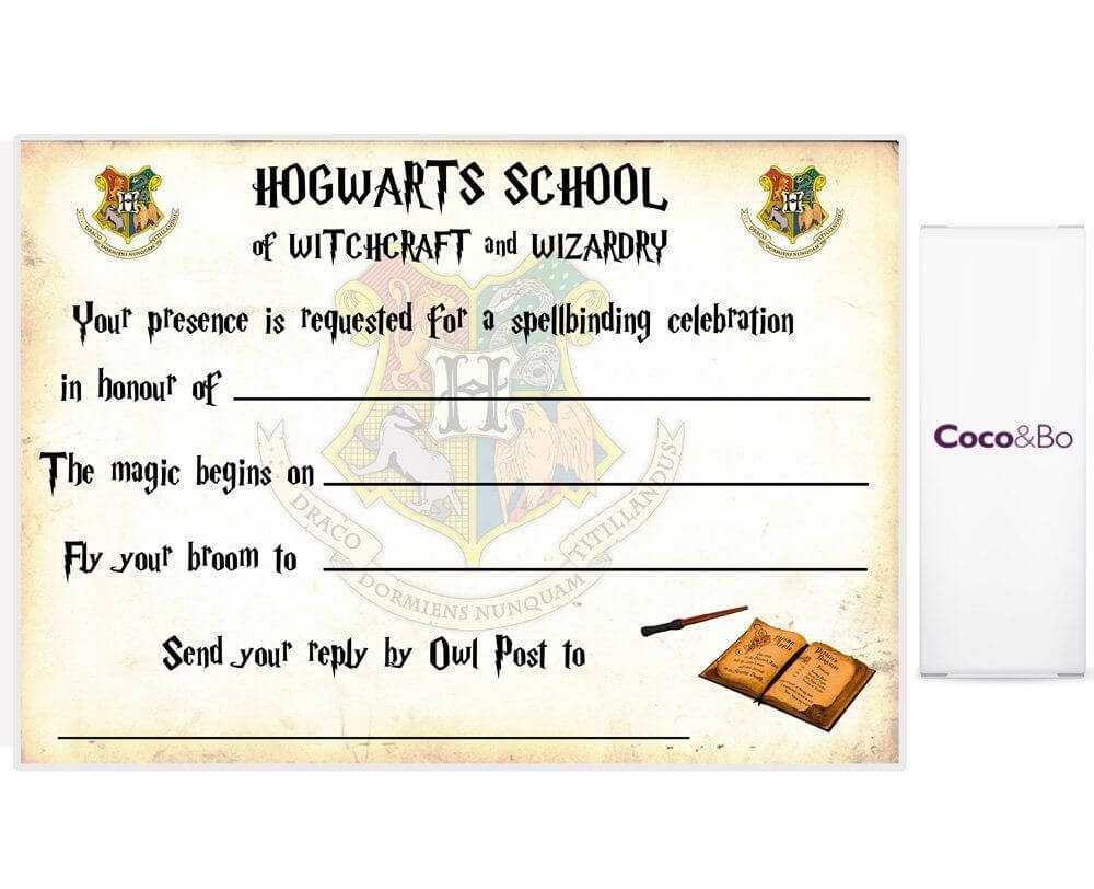 Harry Potter Ticket Invitation Template – Bagvania Free In Harry Potter Certificate Template