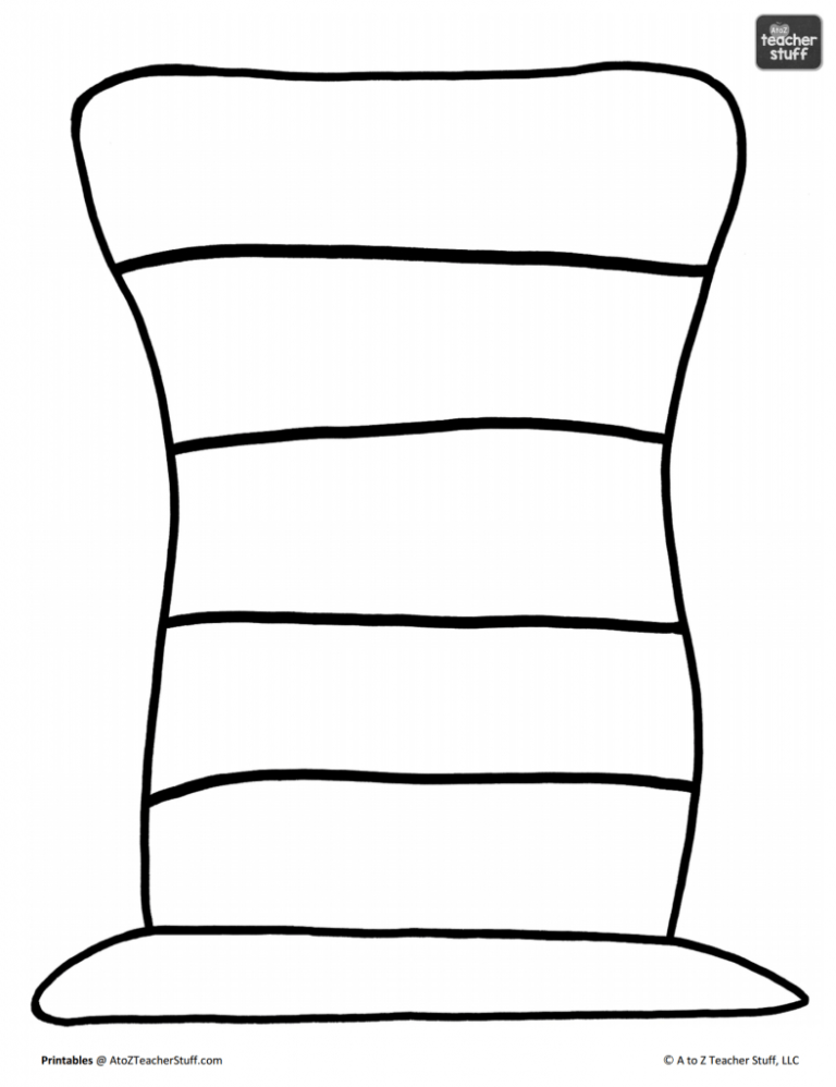 Blank Cat In The Hat Template Thegreenerleithsocial