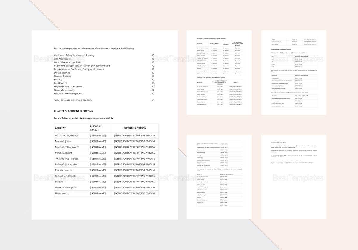 Health And Safety Annual Report Template With Annual Health And Safety Report Template