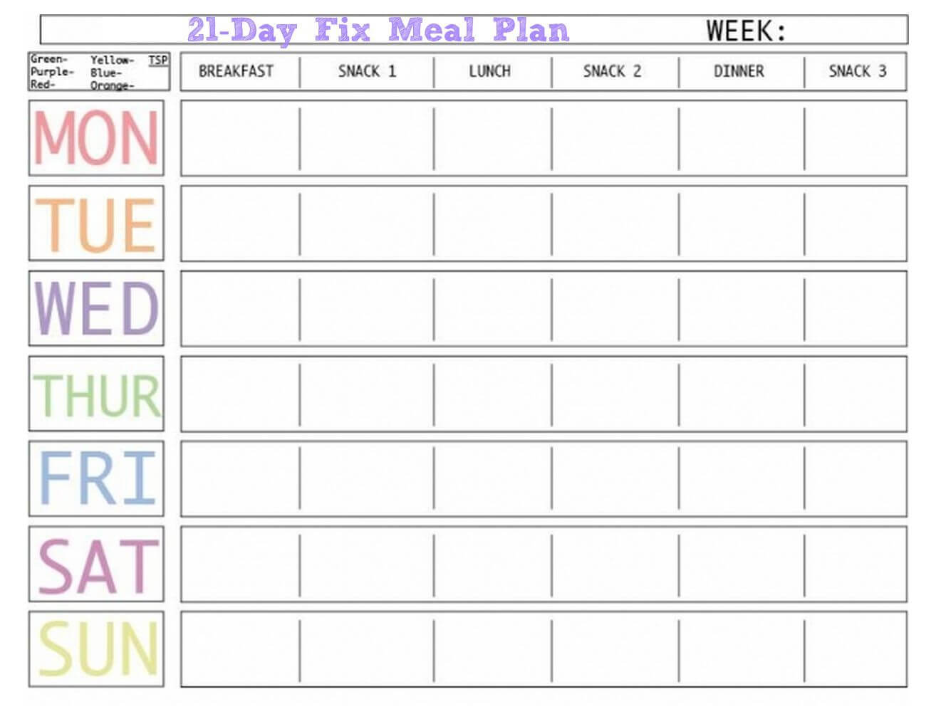 Here Is A Blank Meal Plan Template You Can Use. In 2019 With Regard To Blank Meal Plan Template