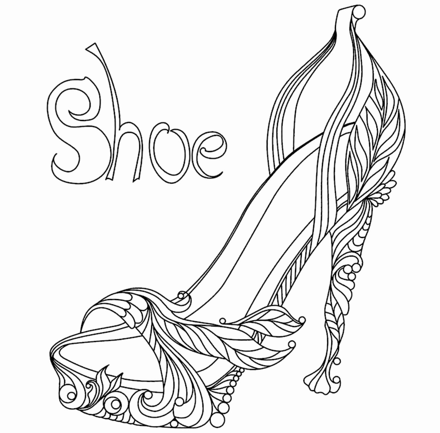 High Heel Drawing Template At Paintingvalley | Explore Intended For High Heel Shoe Template For Card