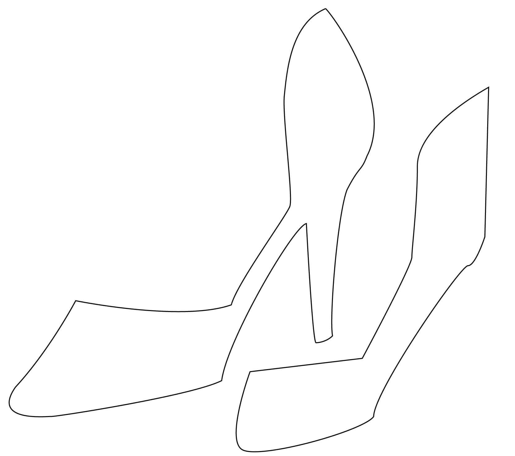 High Heel Drawing Template At Paintingvalley | Explore With Regard To High Heel Template For Cards