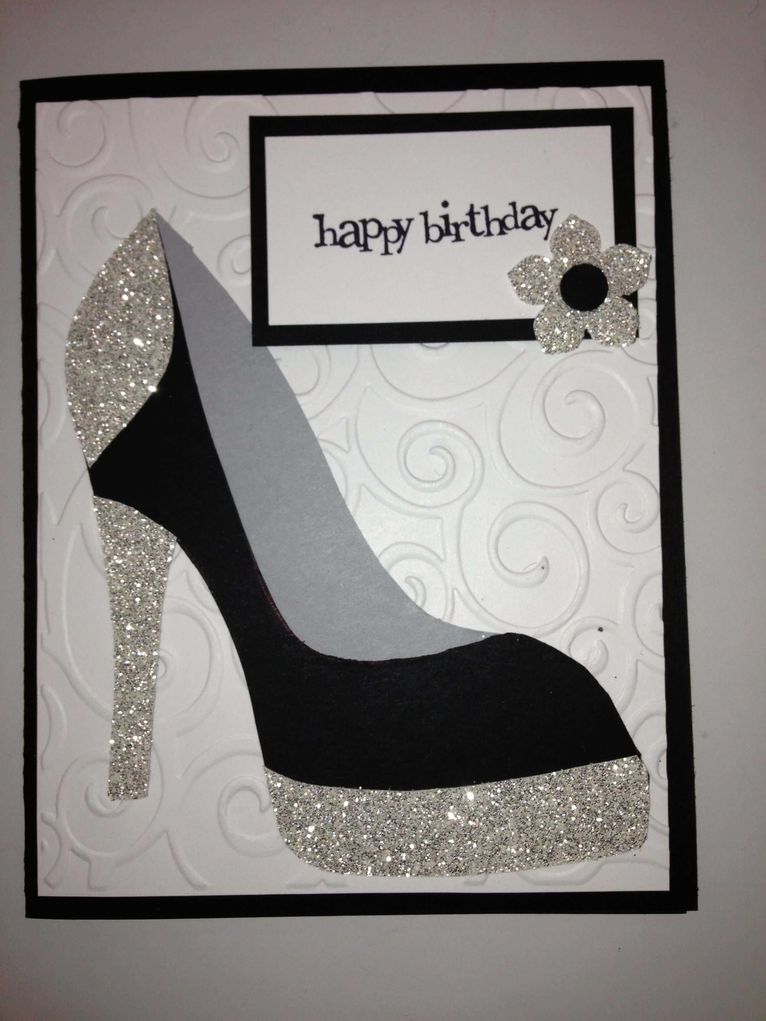 High Heel Shoe Card – Birthday Tanya Bell's High Heel Shoe In High Heel Shoe Template For Card