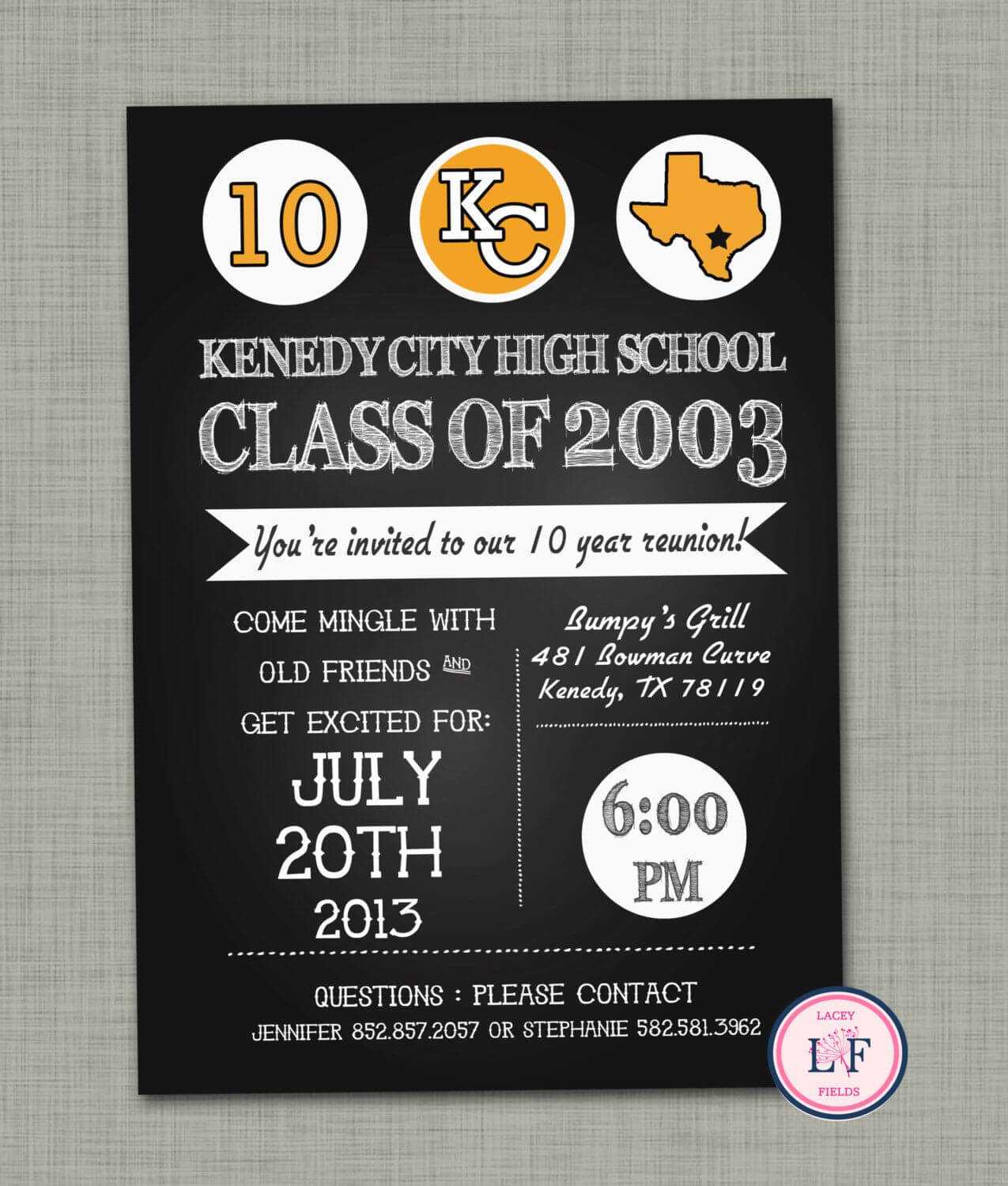 High+School+Reunion+Invitation+Printable++Family+By+ Throughout Reunion Invitation Card Templates