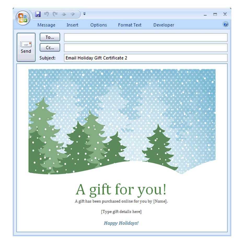 Holiday Email Template | Free Holiday Email Template For Holiday Card Email Template