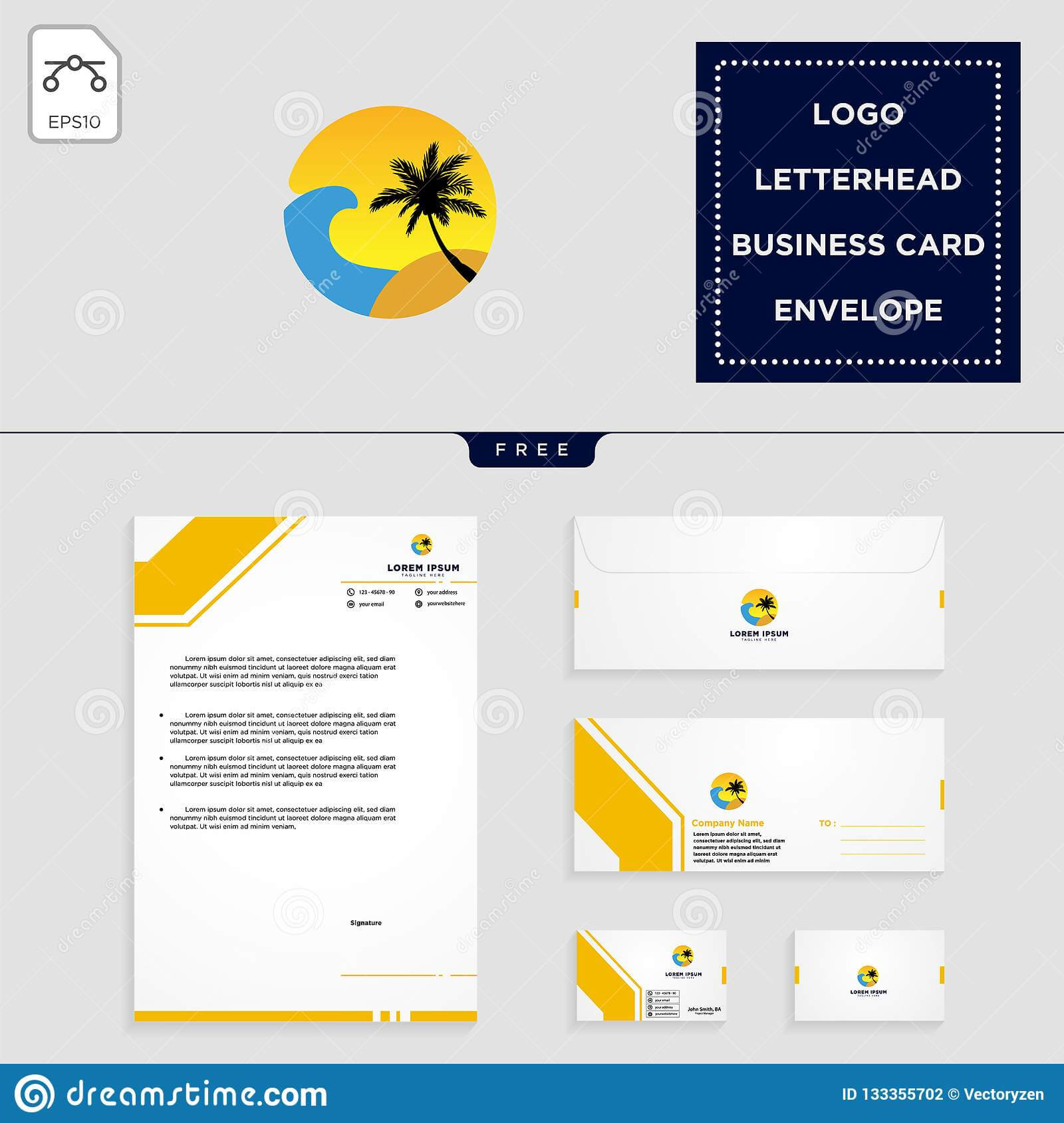 Holidays Logo Template And Free Letterhead, Envelope Regarding Business Card Letterhead Envelope Template
