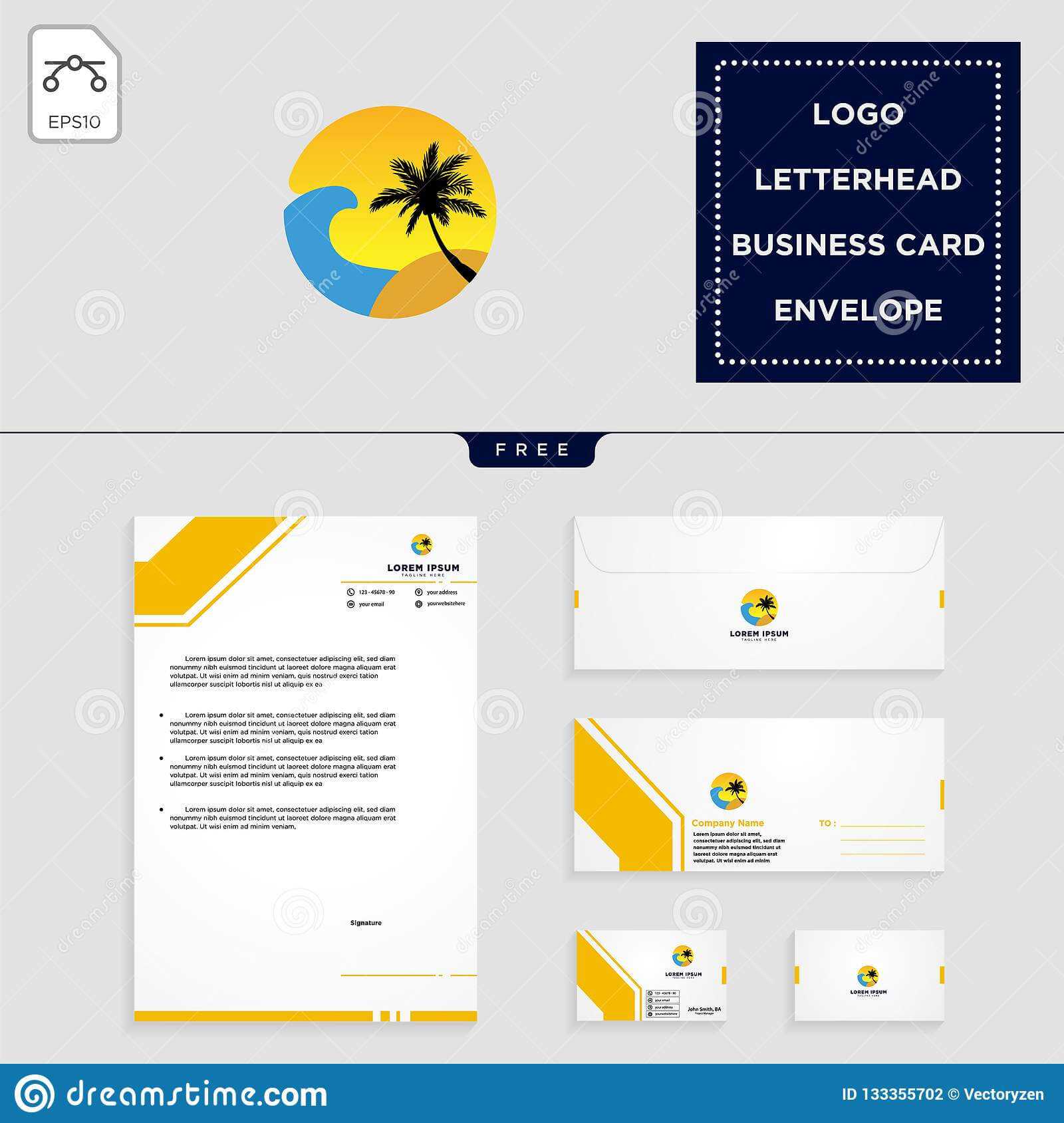 Holidays Logo Template And Free Letterhead, Envelope Regarding Business Card Letterhead Envelope Template