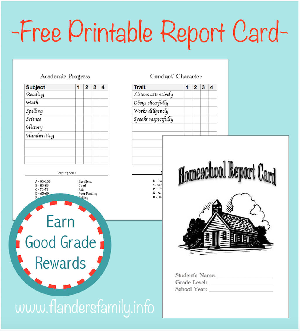 Homeschool Report Cards – Flanders Family Homelife Pertaining To Character Report Card Template