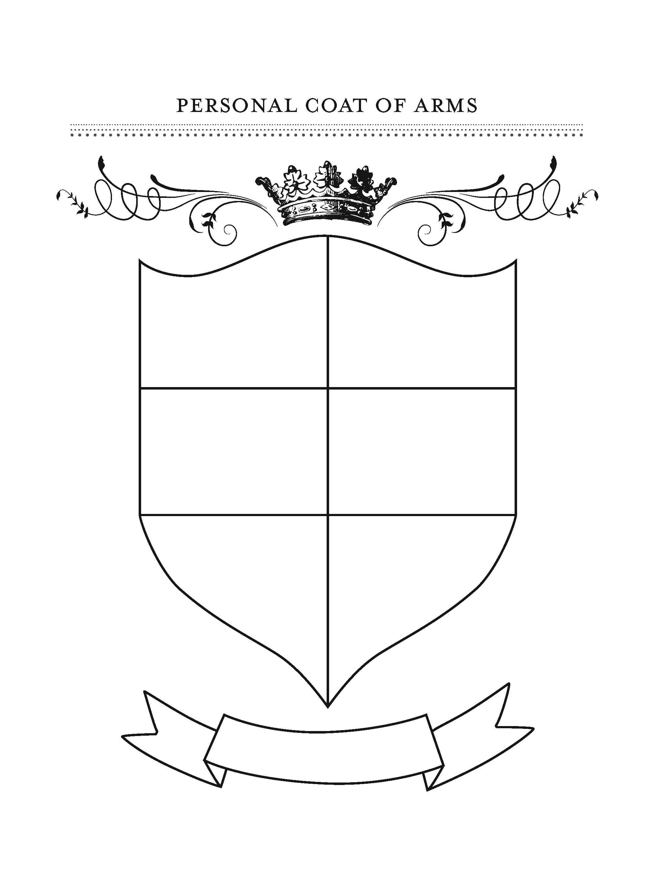 Honor Your Family With Fun Gratitude Crafts | Coat Of Arms For Blank Shield Template Printable