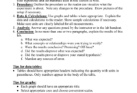 Honors Physics – Lab Report Format pertaining to Physics Lab Report Template