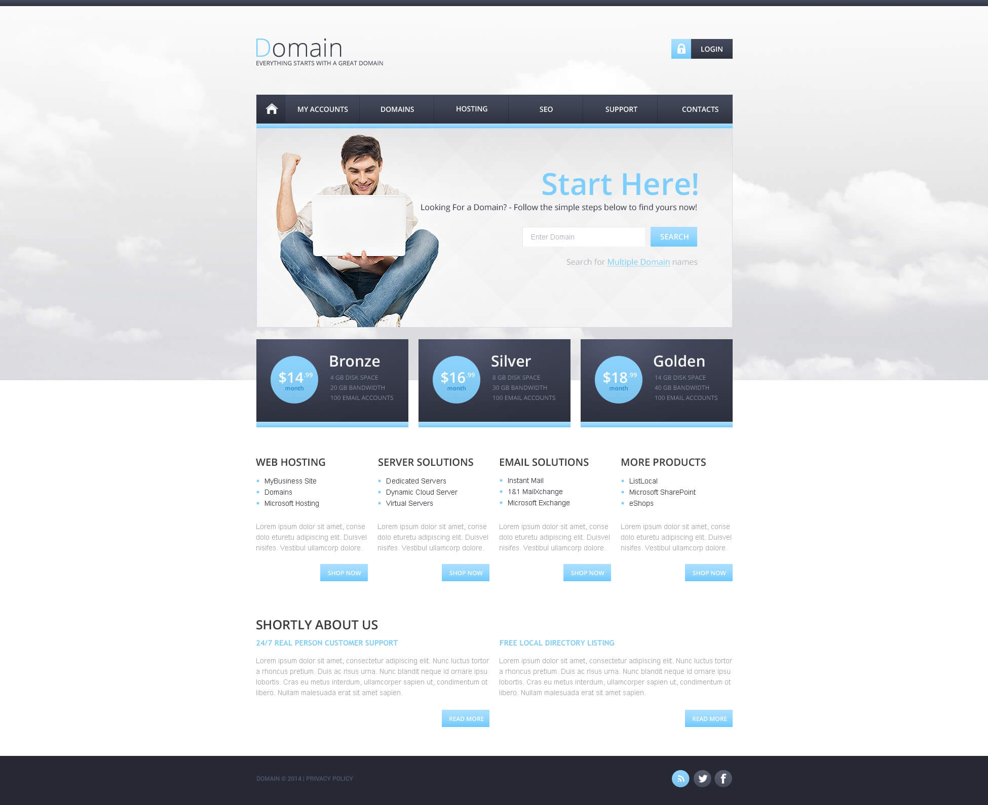 Hosting Responsive Website Template Pertaining To Reporting Website Templates