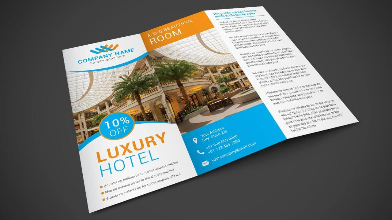 Hotel Brochure Design – Illustrator Tutorial With Hotel Brochure Design Templates