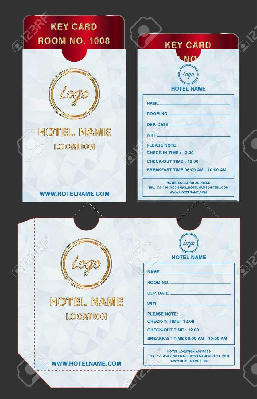 Hotel Key Card Holder Folder Package Template Design. Regarding Hotel Key Card Template