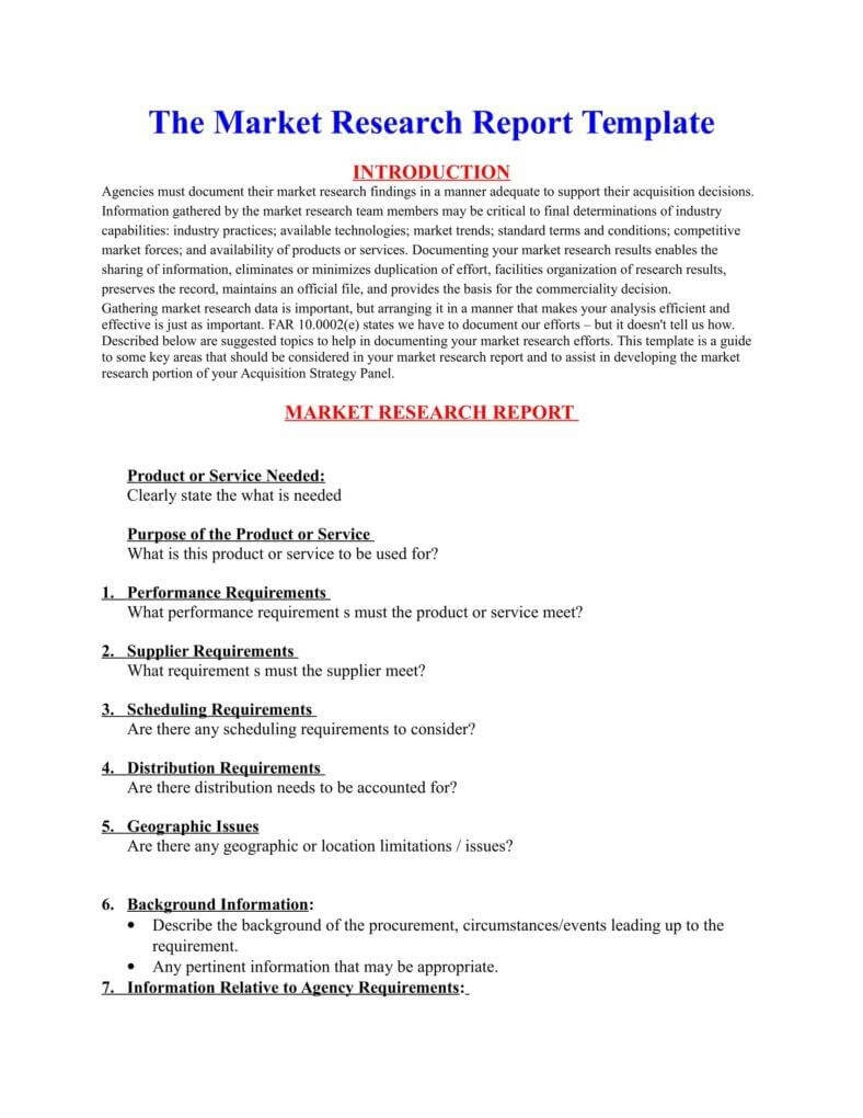 How A Market Research Benefits Your Business | Free Regarding Research Report Sample Template