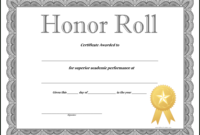 How To Craft A Professional-Looking Honor Roll Certificate pertaining to Honor Roll Certificate Template