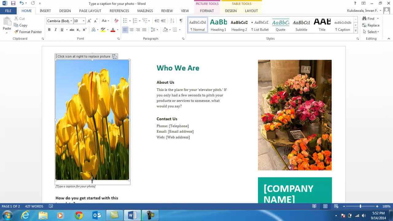 How To Create A Brochure Using Ms Word 2013 With Regard To Office Word Brochure Template