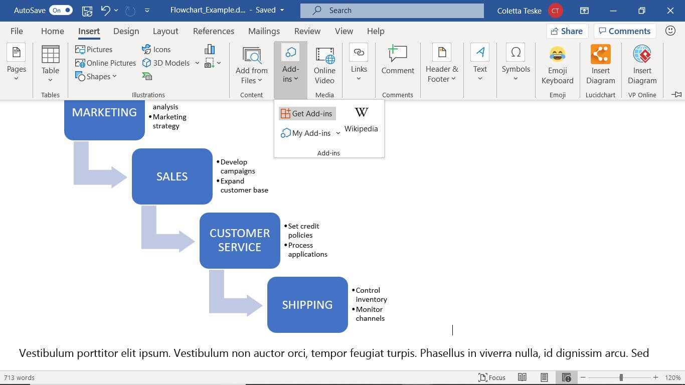 How To Create A Microsoft Word Flowchart Intended For Microsoft Word Flowchart Template