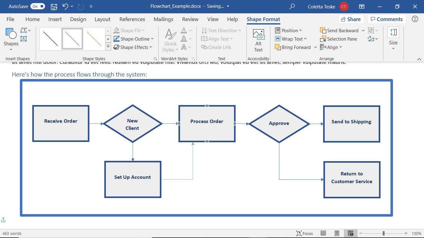 How To Create A Microsoft Word Flowchart Pertaining To Microsoft Word Flowchart Template