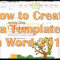How To Create A Template In Word 2013 throughout Creating Word Templates 2013