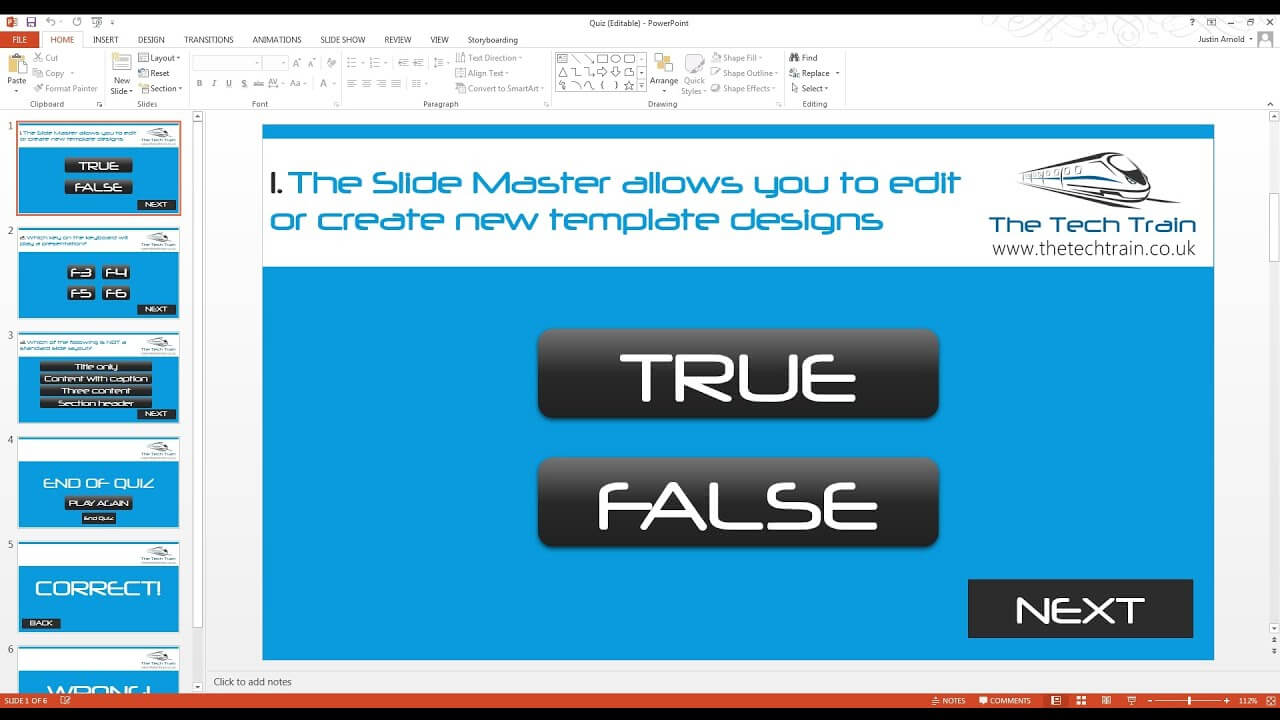 How To Create An Interactive Quiz In Powerpoint Intended For Trivia Powerpoint Template