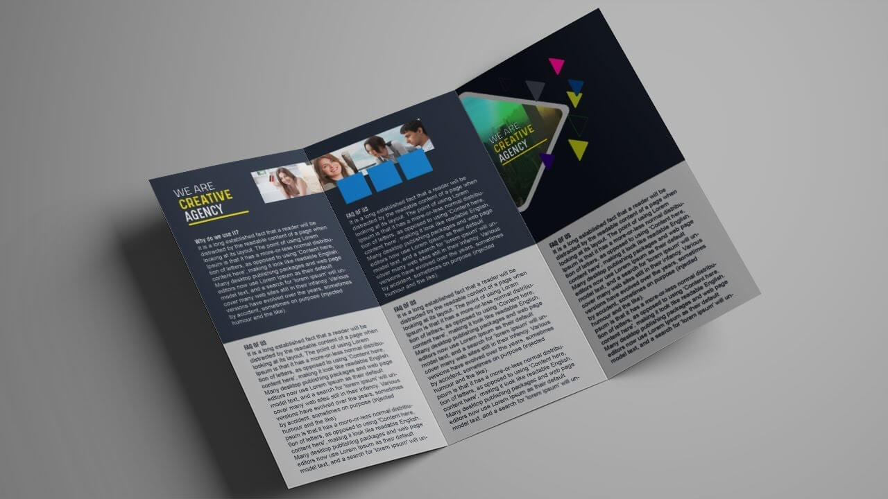 How To Design A Tri Fold Brochure Template – Photoshop Tutorial Inside Double Sided Tri Fold Brochure Template