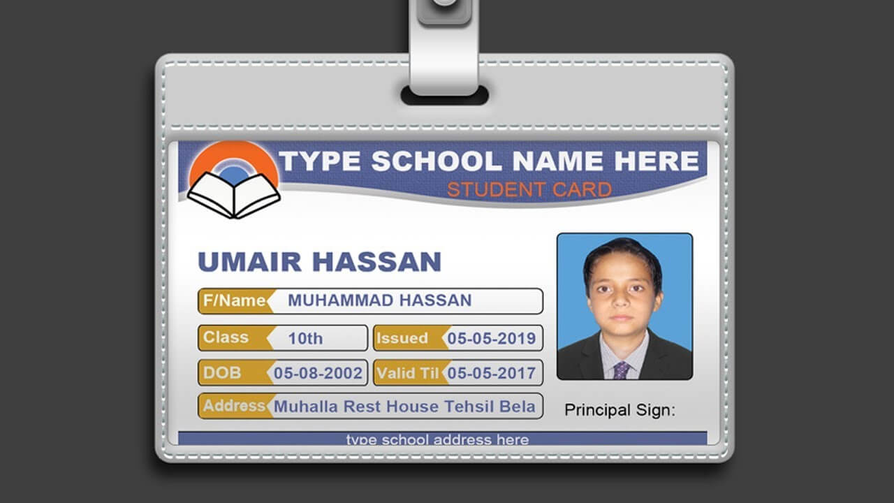 How To Design Id Card In Photoshop + Psd Free Download In College Id Card Template Psd