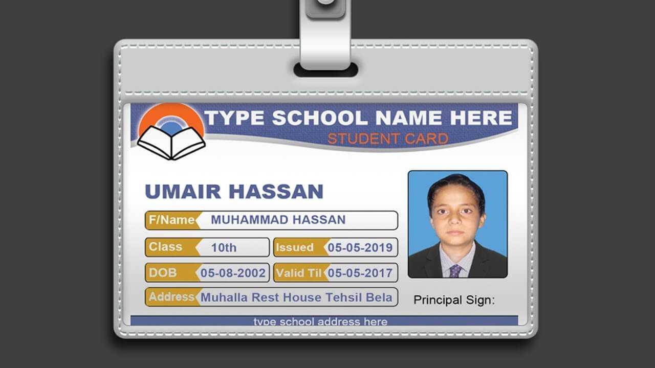 How To Design Id Card In Photoshop + Psd Free Download In College Id Card Template Psd