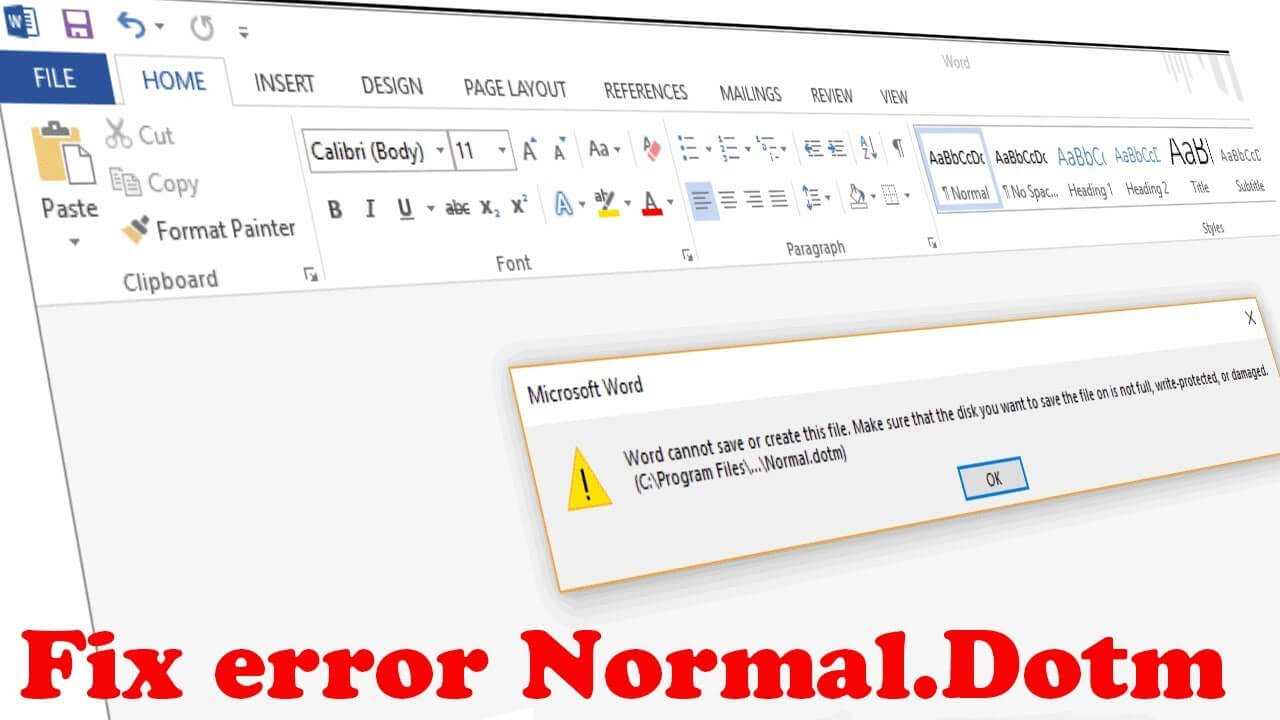 How To Fix Word Error Normal.dot "word Cannot Save Or Create This File" Throughout Word Cannot Open This Document Template