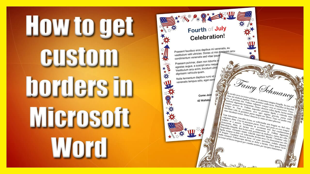 How To Get A Custom Border In Microsoft Word Intended For Scroll Paper Template Word