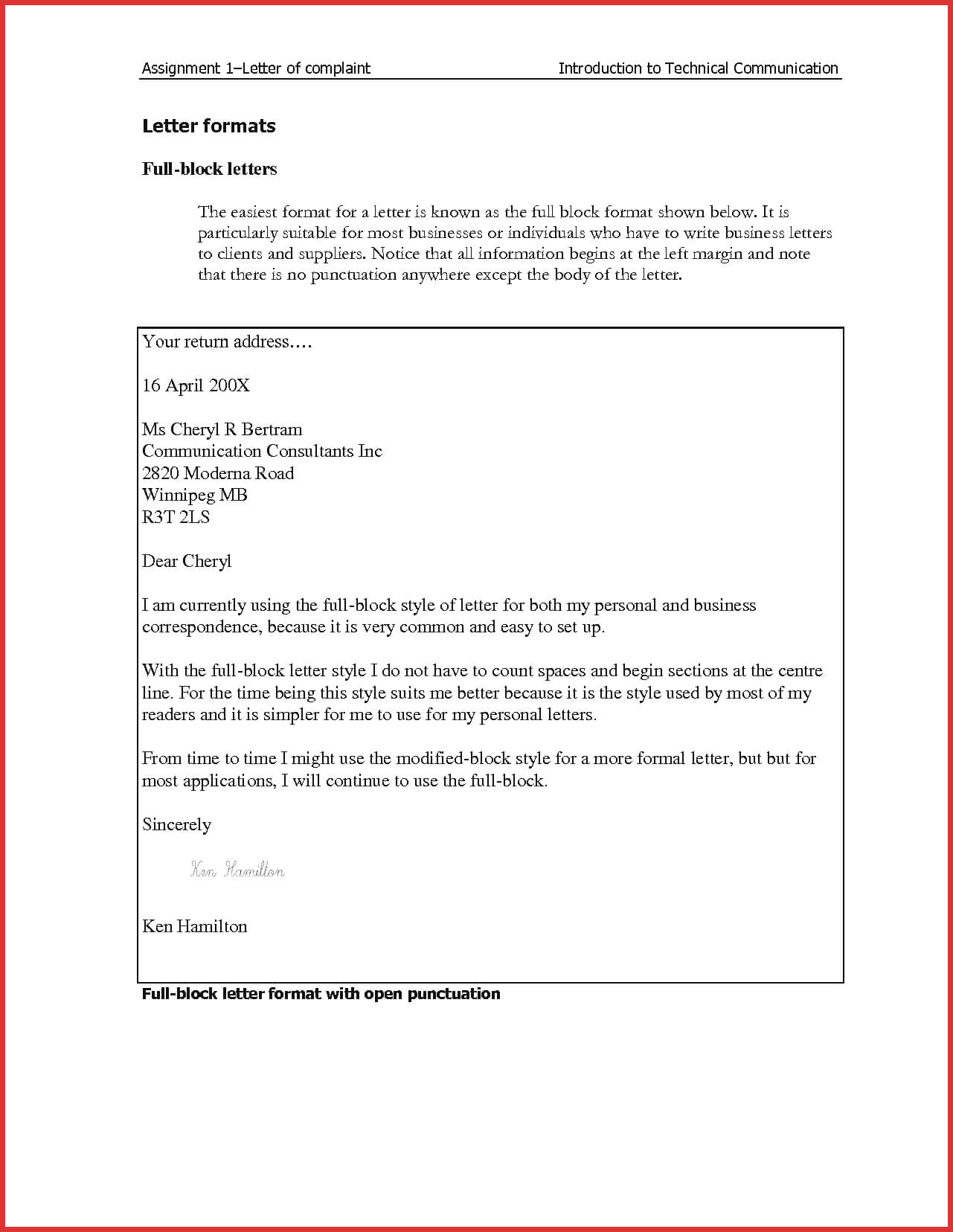 How To Get Business Letter Format On Microsoft Word 2010 With Modified Block Letter Template Word