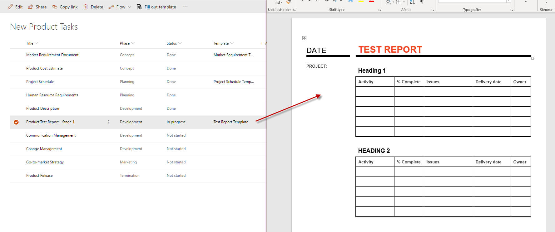 How To Let Users Fill Out New Documents Based On A Template Throughout