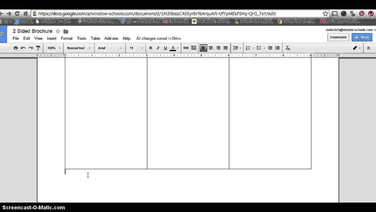 How To Make 2 Sided Brochure With Google Docs | Pirates The For Google Drive Brochure Templates