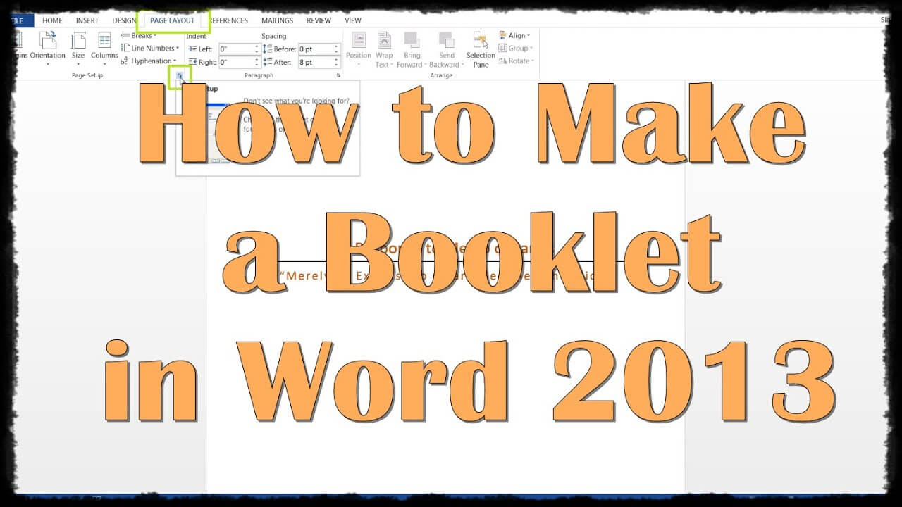 How To Make A Booklet In Word 2013 Within Word 2013 Brochure Template