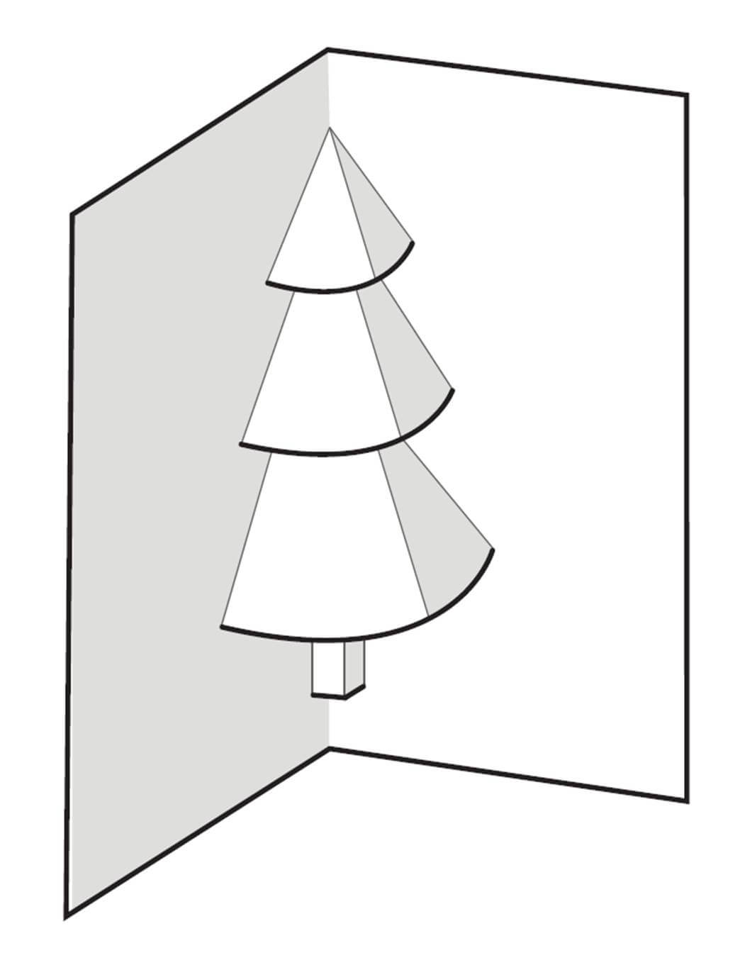 How To Make A Pop Up Christmas Tree Card: 6 Steps Throughout Pop Up Tree Card Template