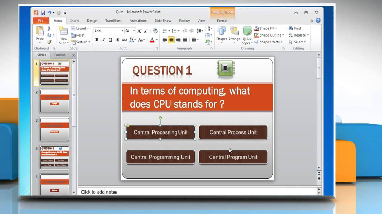 How To Make A Quiz On Powerpoint 2010 Regarding Powerpoint Quiz Template Free Download