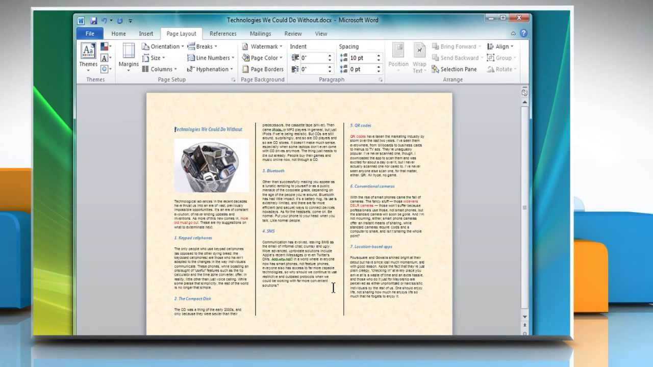 How To Make A Tri Fold Brochure In Microsoft® Word 2007 Inside Booklet Template Microsoft Word 2007