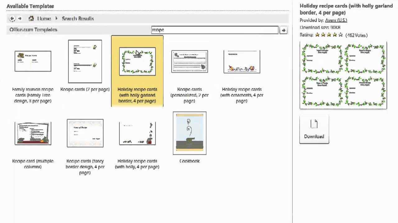 How To Make Fancy Recipe Cards Using Microsoft Word : Using Ms Word With Template For Cards In Word