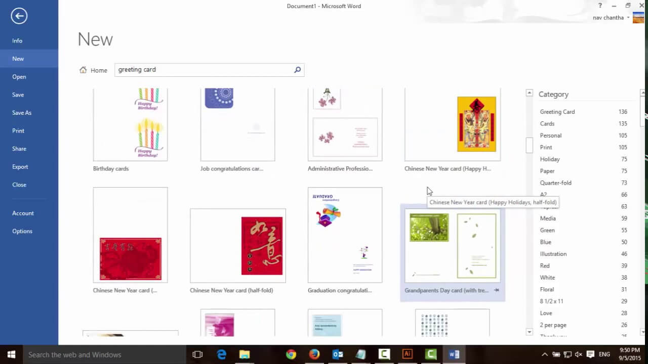 How To Make Greeting Cards With Microsoft Word Inside Foldable Card Template Word