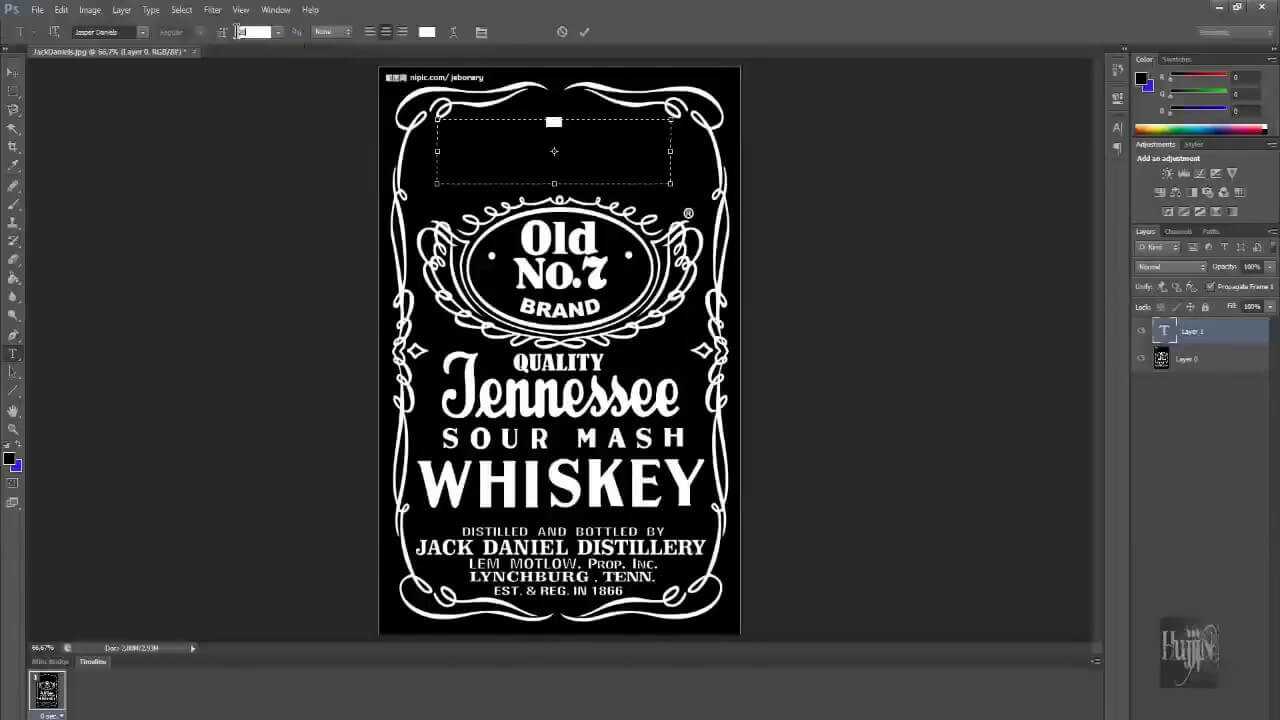 How To Make Jack Daniels Logo In Photoshop Quick & Easy Intended For Blank Jack Daniels Label Template