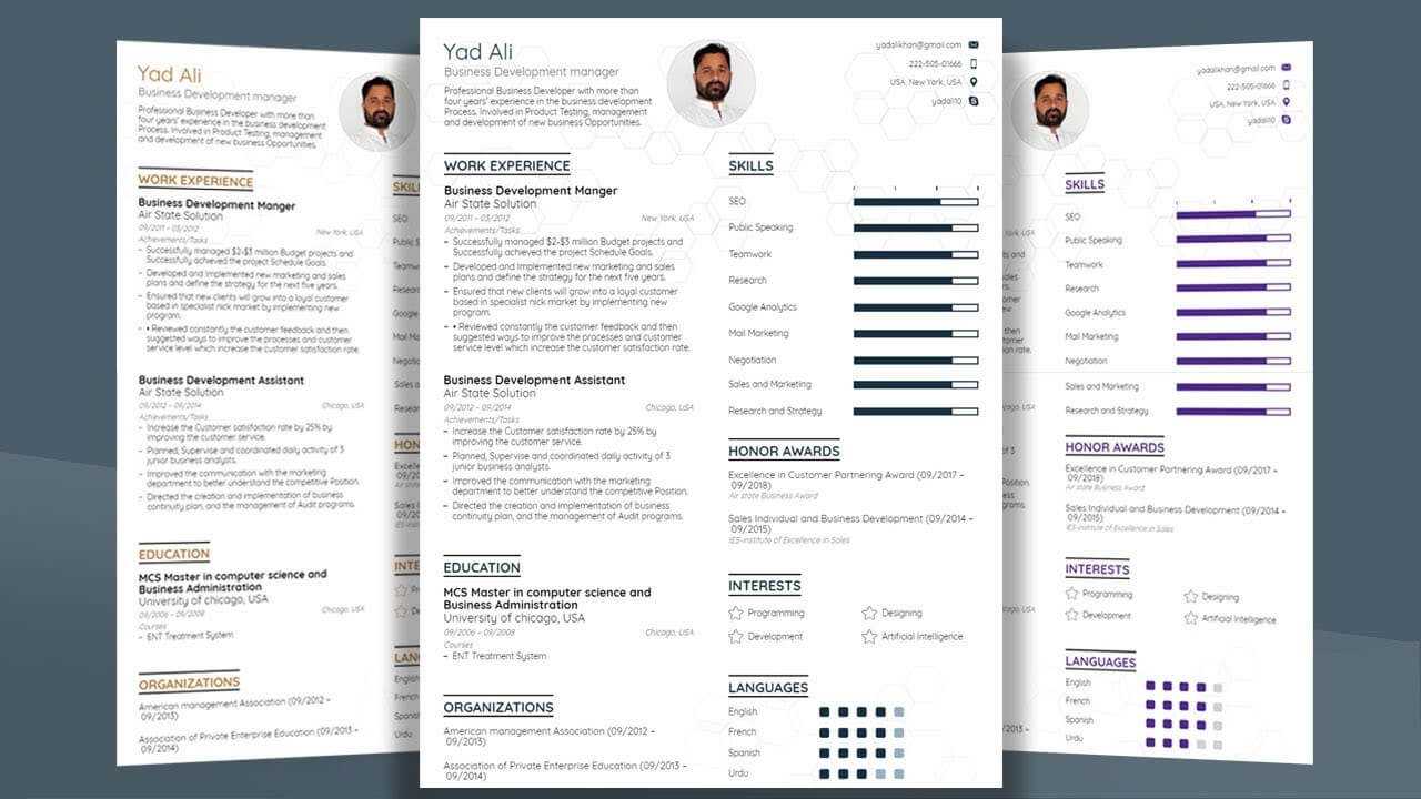 How To Make Professional College Cv / Resume Template With Microsoft Word  2019 Pertaining To How To Create A Cv Template In Word