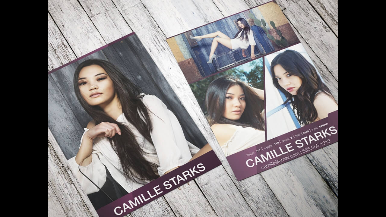 How To Make Your Own Model Comp Card In Photoshop With Free Model Comp Card Template Psd