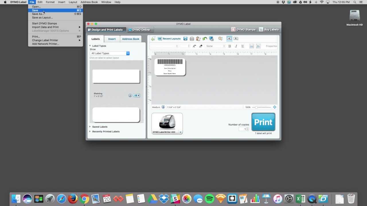 How To Print Labels With Dymo Labelwriter Software And Shopkeep Ipad Point  Of Sale With Regard To Dymo Label Templates For Word